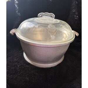 Guardian Service Ware Hammered Aluminum Dutch Oven Pot Pan Domed Glass Lid 4 Qt